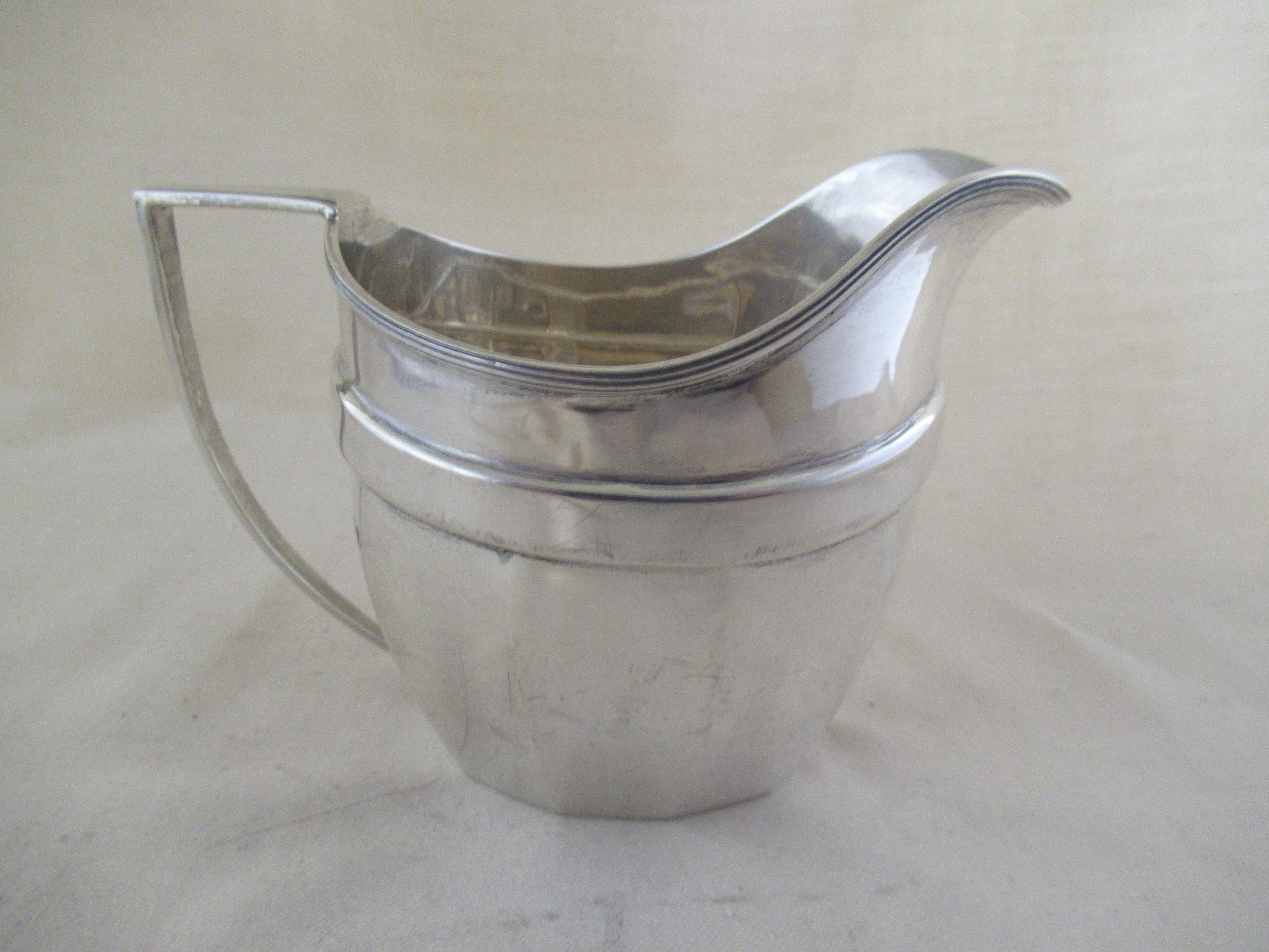 Sterling Silver Three Piece Teaset, Hallmarked:-Chester 1926 & Birmingham:-1927  For Sale 2