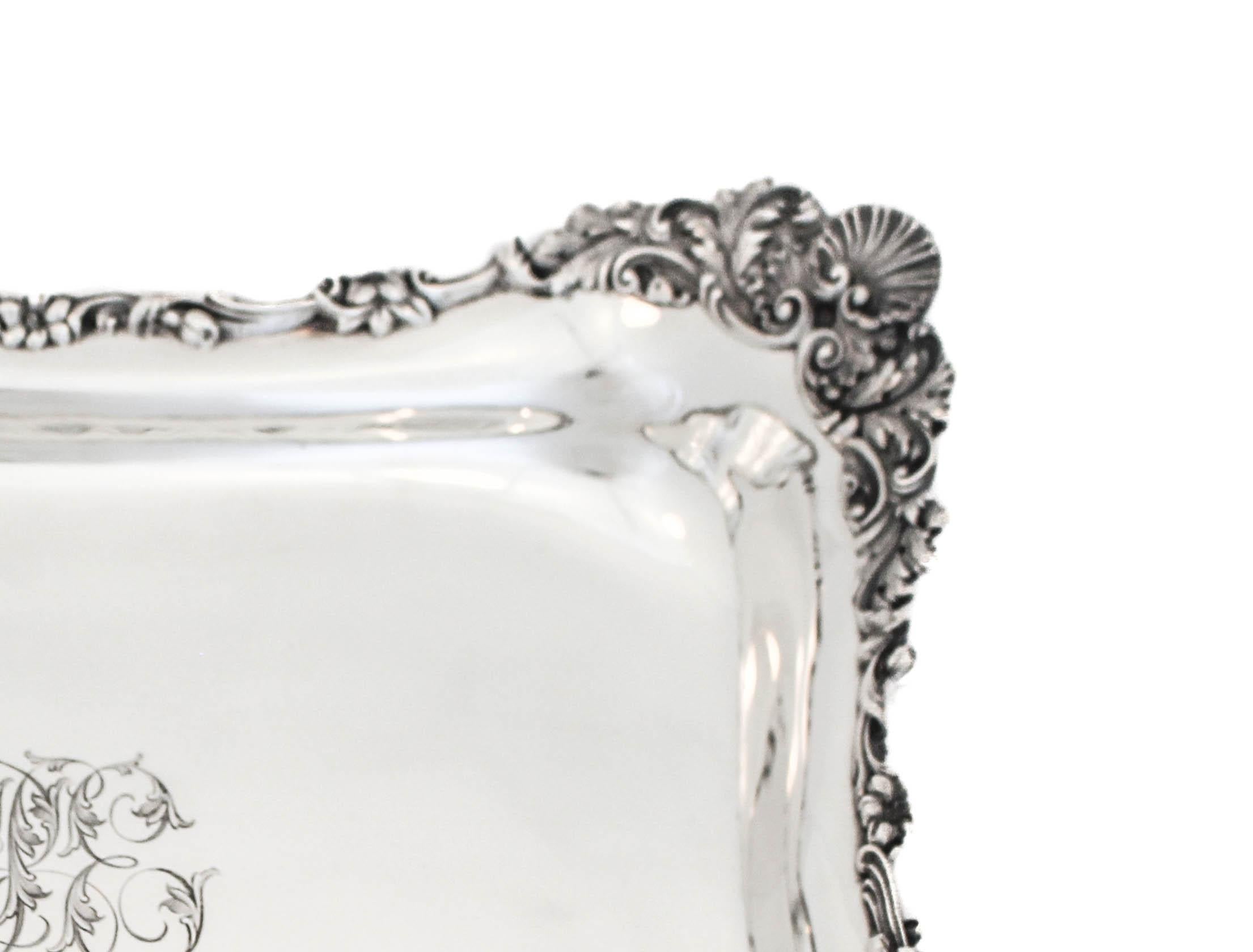 Americano Vassoio per asparagi Tiffany in argento massiccio in vendita