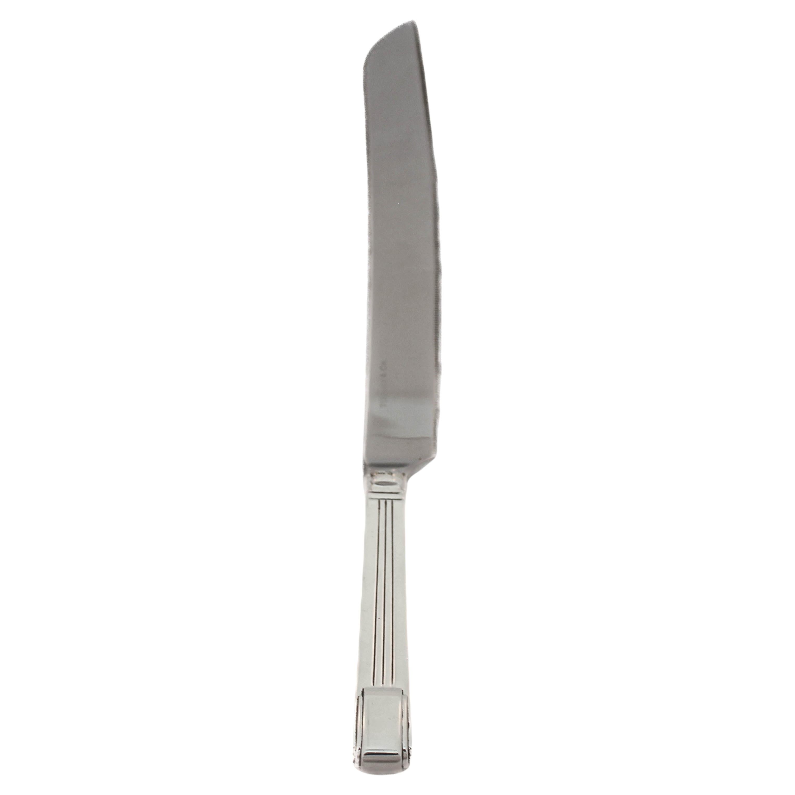Cuchillo para pan (challah) Tiffany de plata de ley