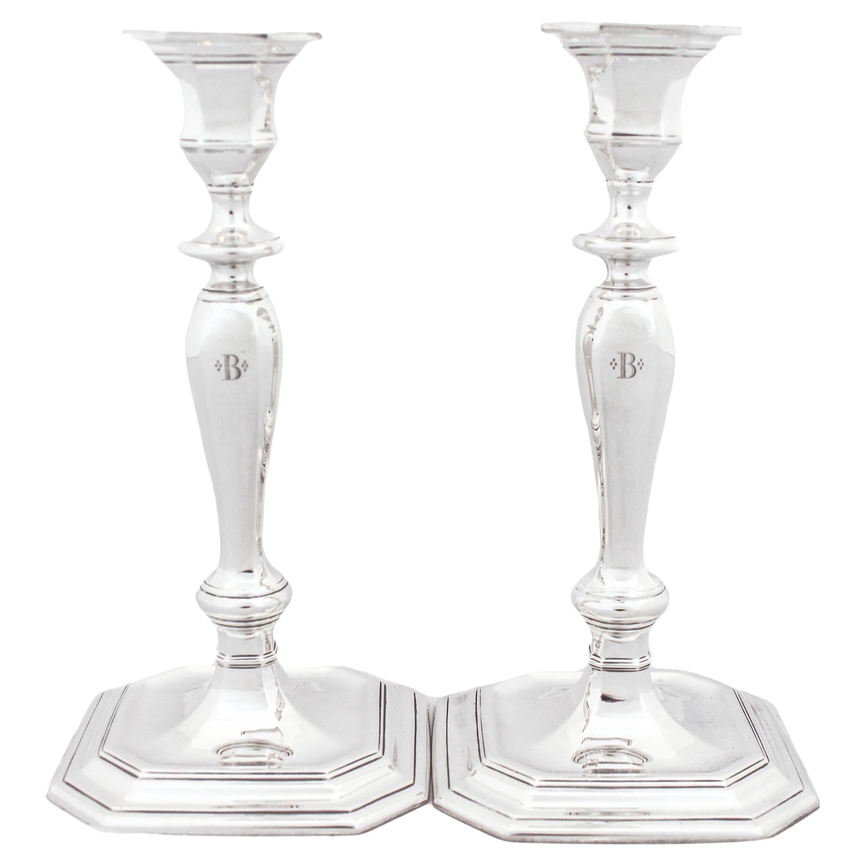 Sterling Silver Tiffany Candlesticks