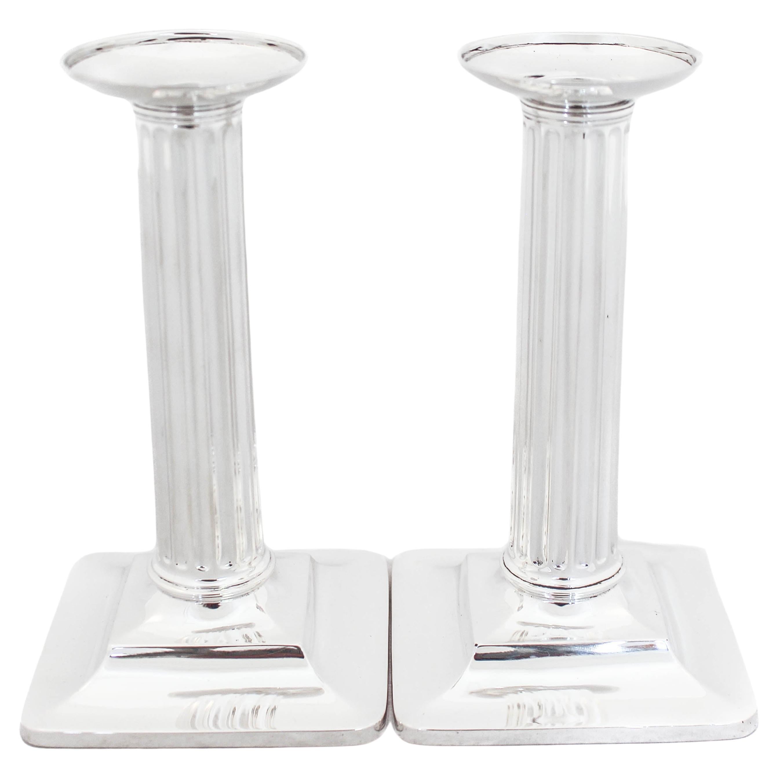 Sterling Silver Tiffany Candlesticks For Sale