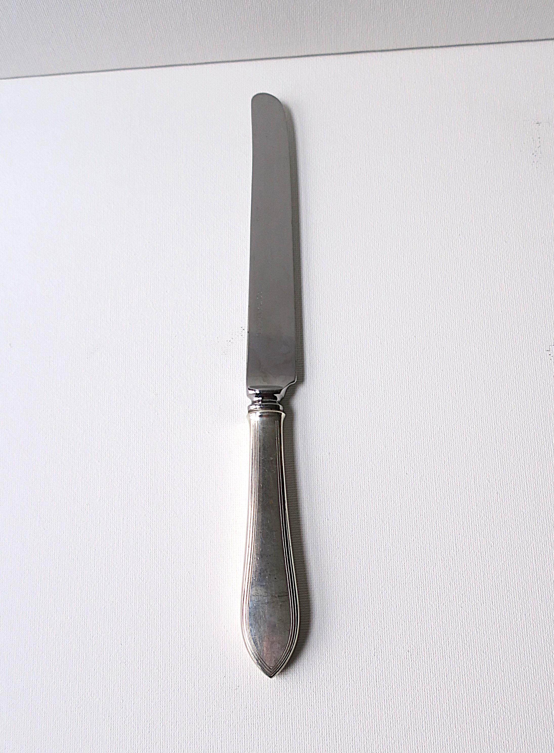 Coltello da cena in argento Tiffany & Co. In condizioni buone in vendita a New York, NY
