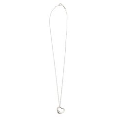 Tiffany & Co. - Argent sterling Elsa Peretti, collier pendentif cœur ouvert
