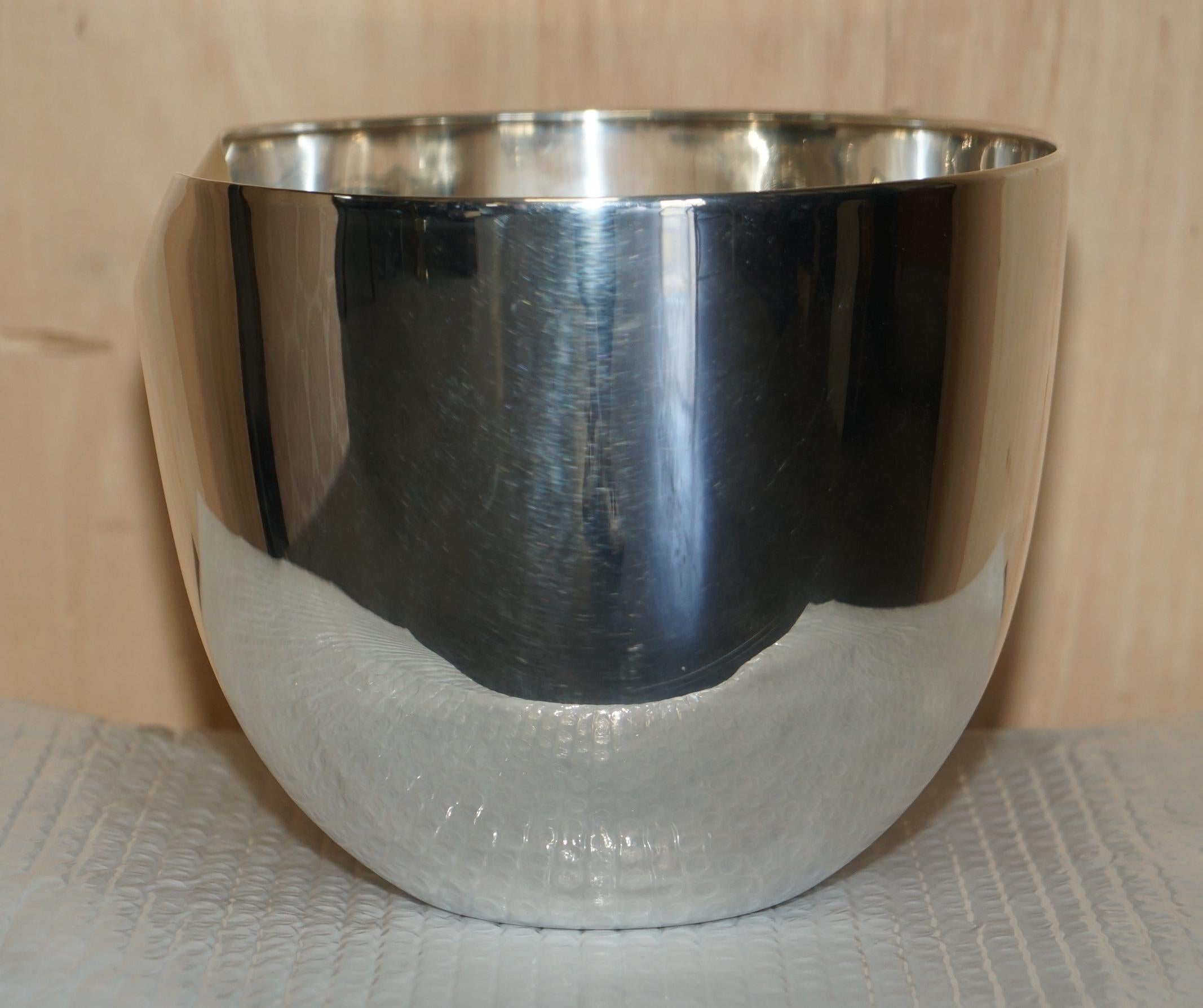 Hand-Crafted STERLING SILVER TIFFANY & CO ELSA PERETTI STERLING SiLVER CHAMPAGNE BUCKET For Sale