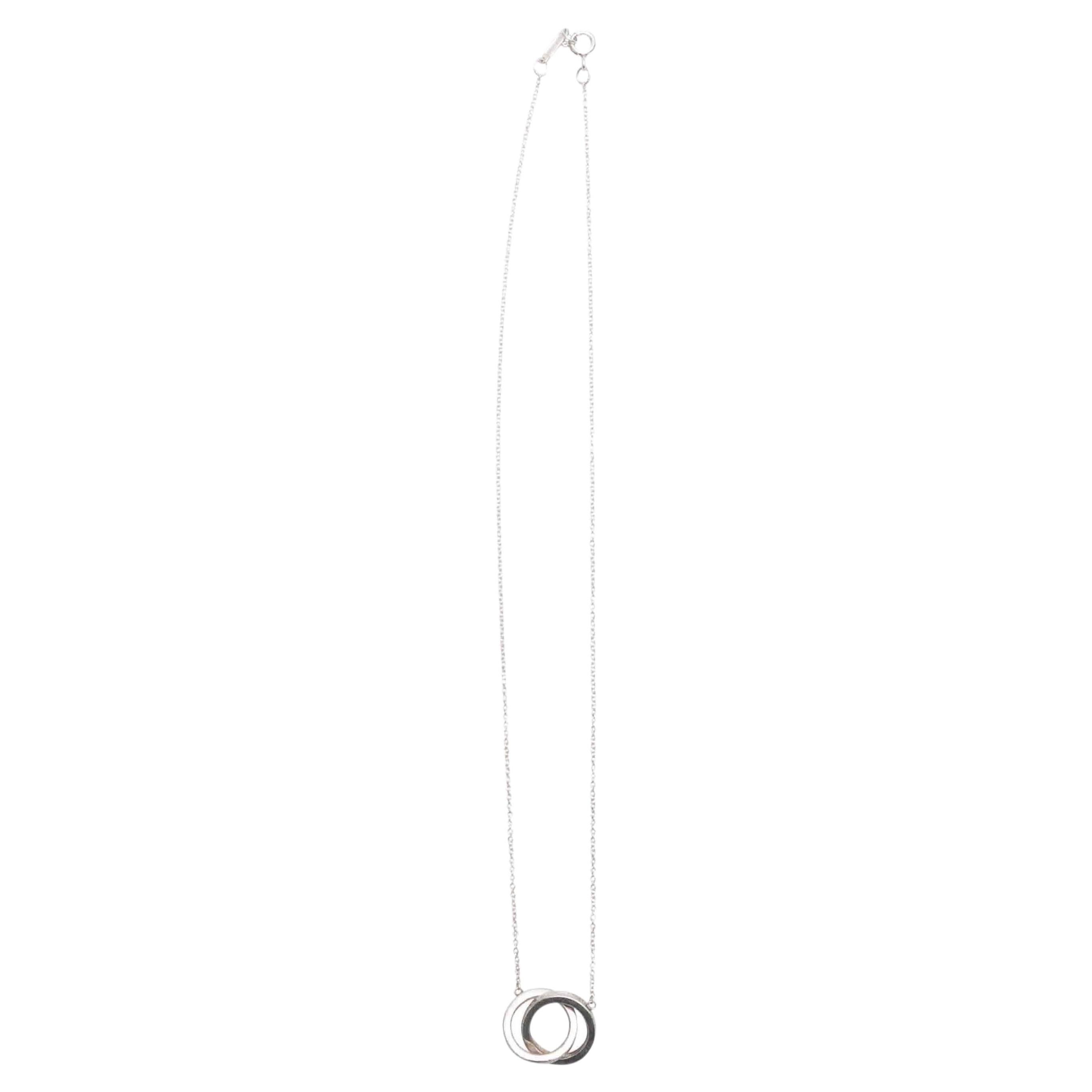 Sterling Silver Tiffany & Co. Interlocked Circle Chain Necklace For Sale