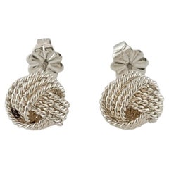 Sterling Silver Tiffany & Co Knot Studs