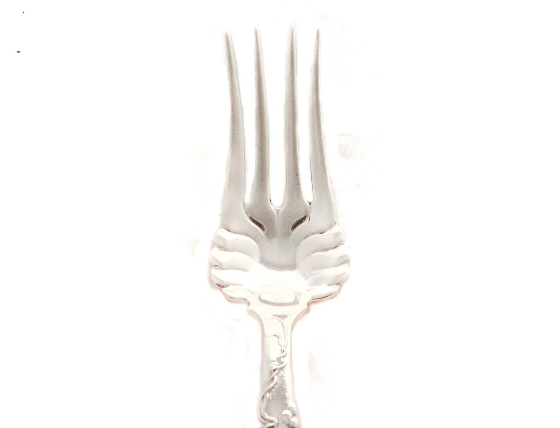 Late 19th Century Sterling Silver Tiffany & CO Spoon and Fork Set For Sale