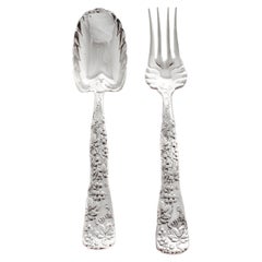 Juego de cuchara y tenedor Tiffany & CO de plata de ley