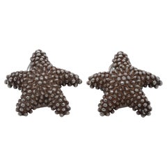 Retro Sterling Silver Tiffany & Co Starfish Clip Earrings