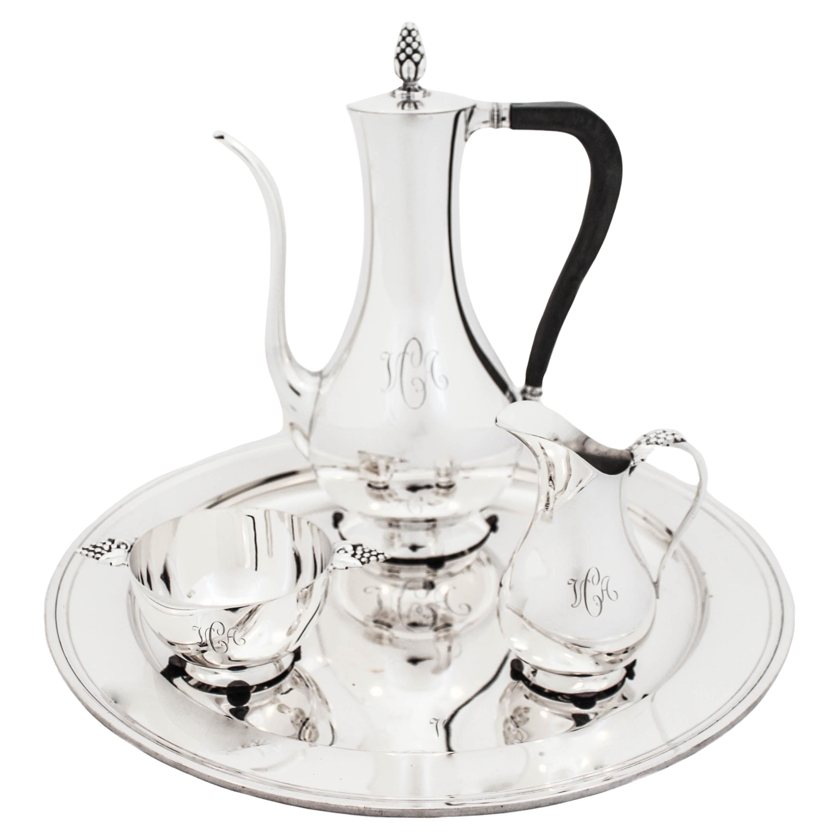 Sterling Silver Tiffany & Co Tea Set For Sale