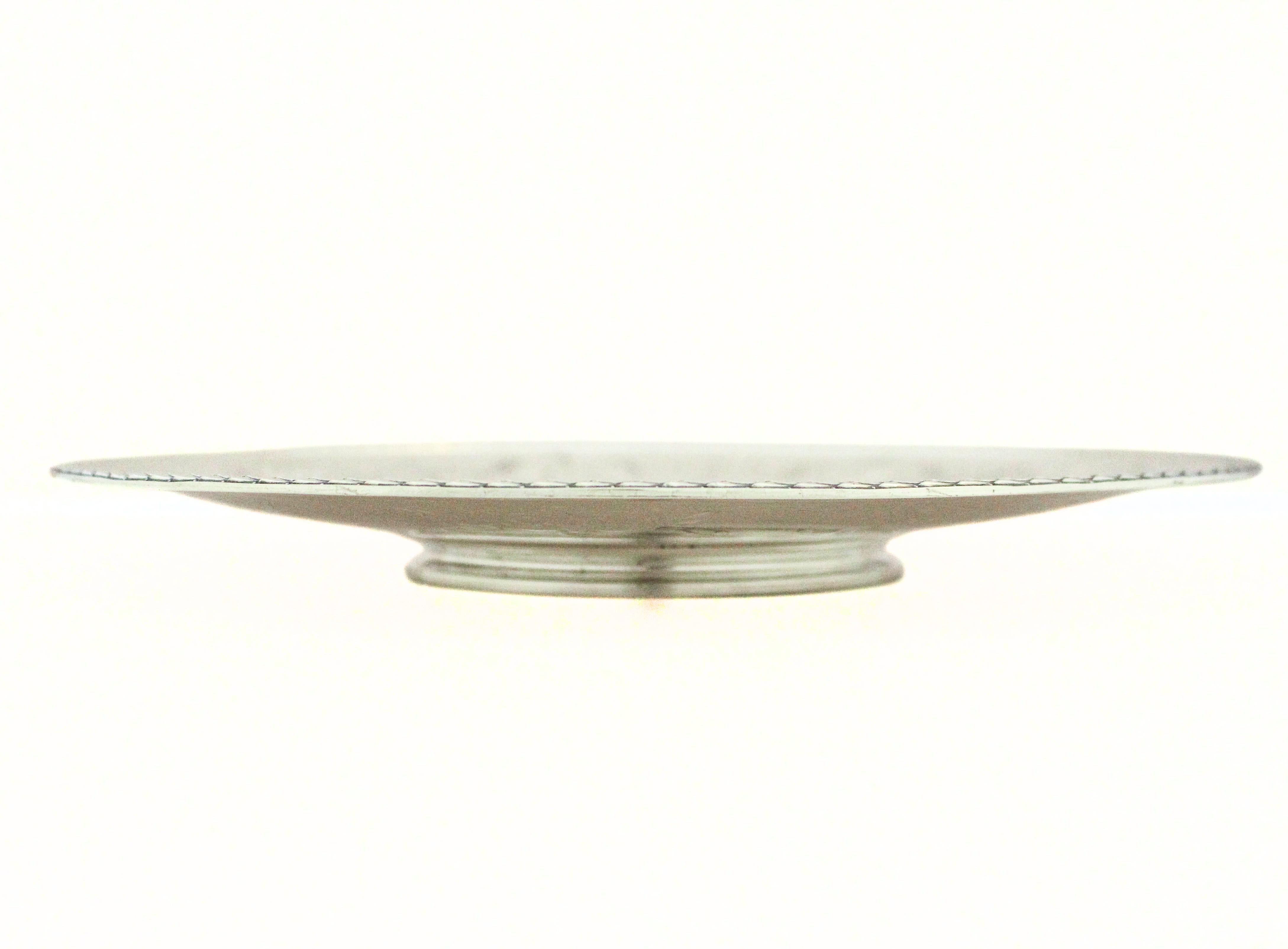 Metà XX secolo Vassoio in argento Tiffany & Co. in vendita