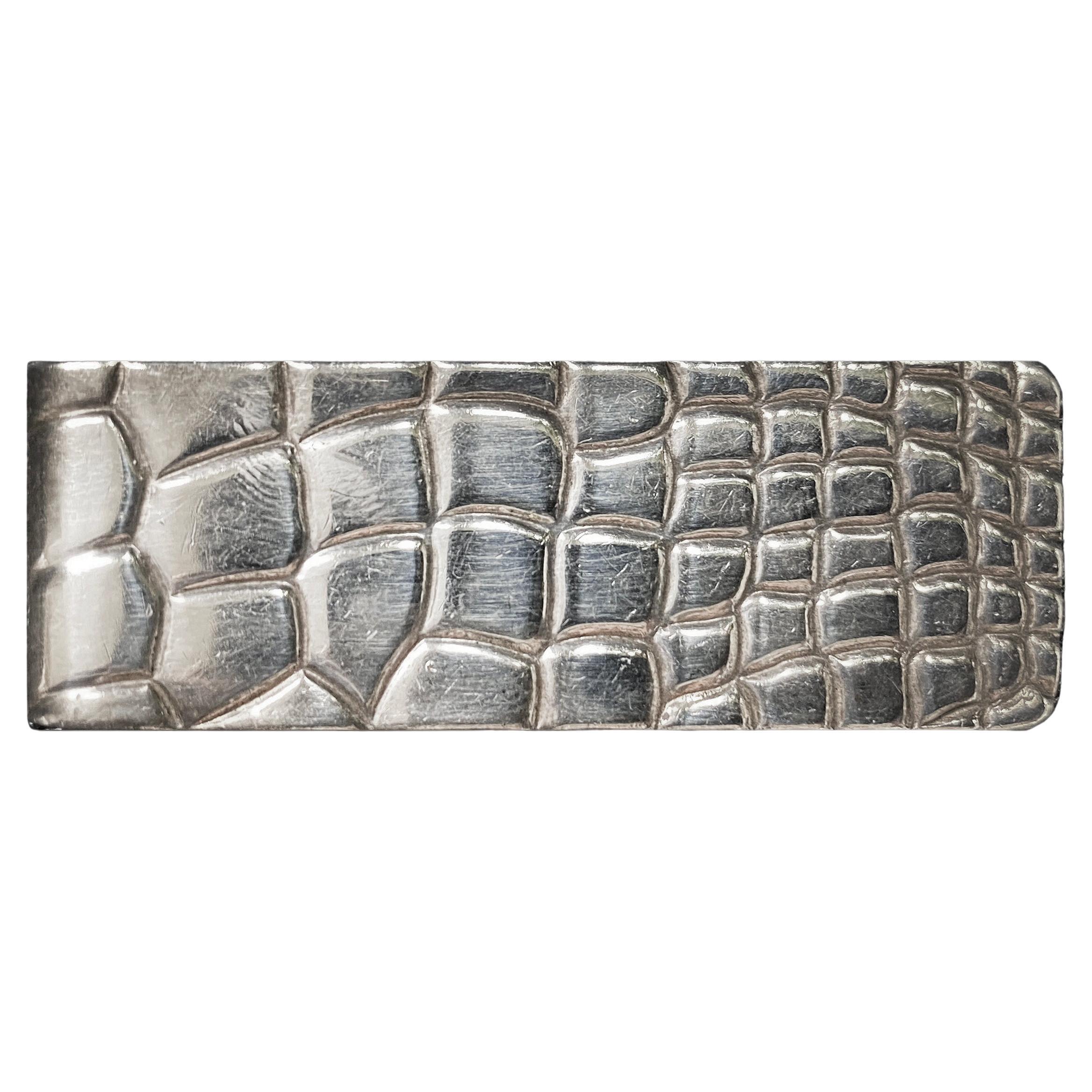 Sterling Silver Tiffany & Co. Crocodile Money Clip, 1950s
