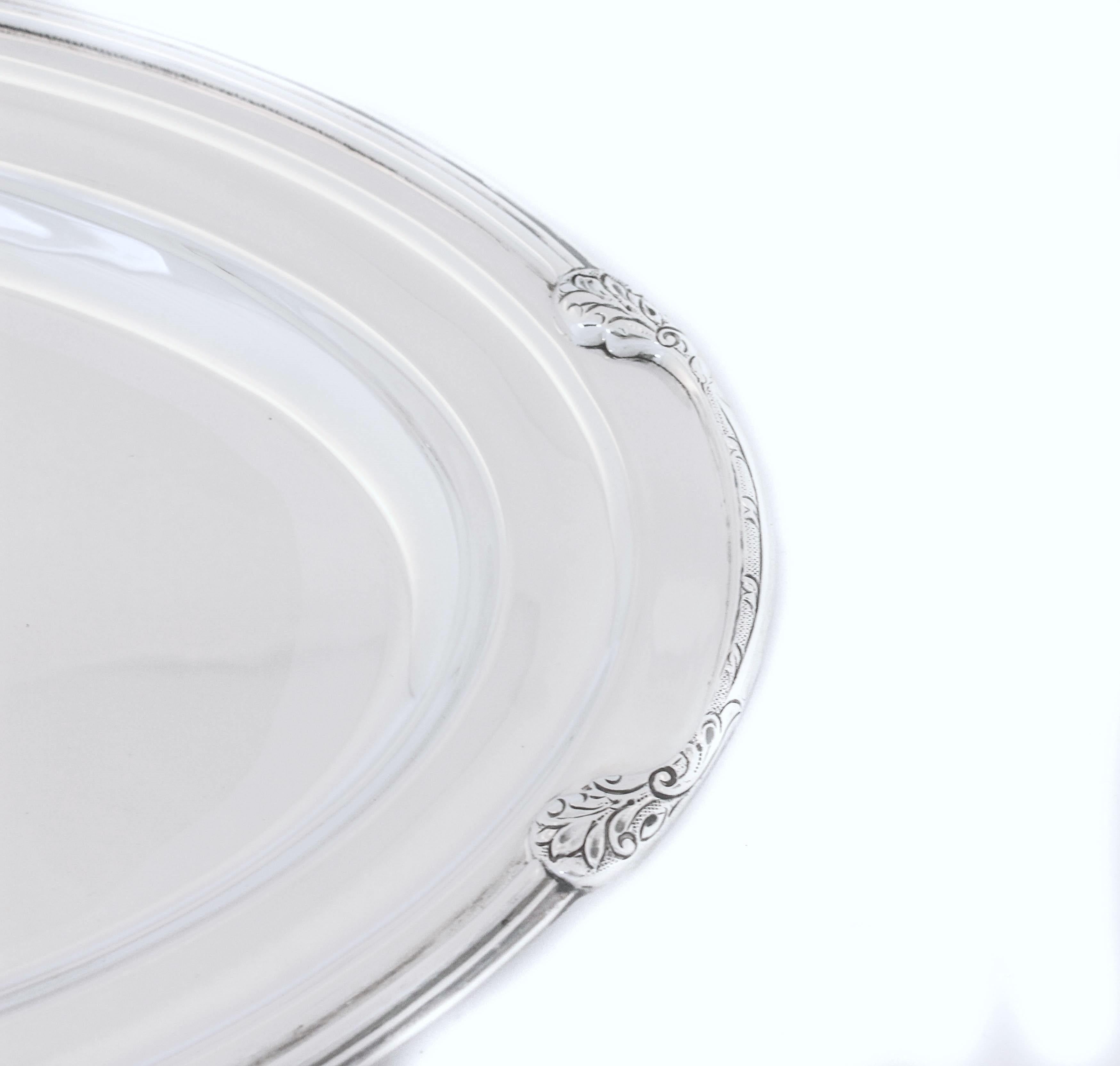 Americano Piatto da portata in argento Tiffany Fish in vendita