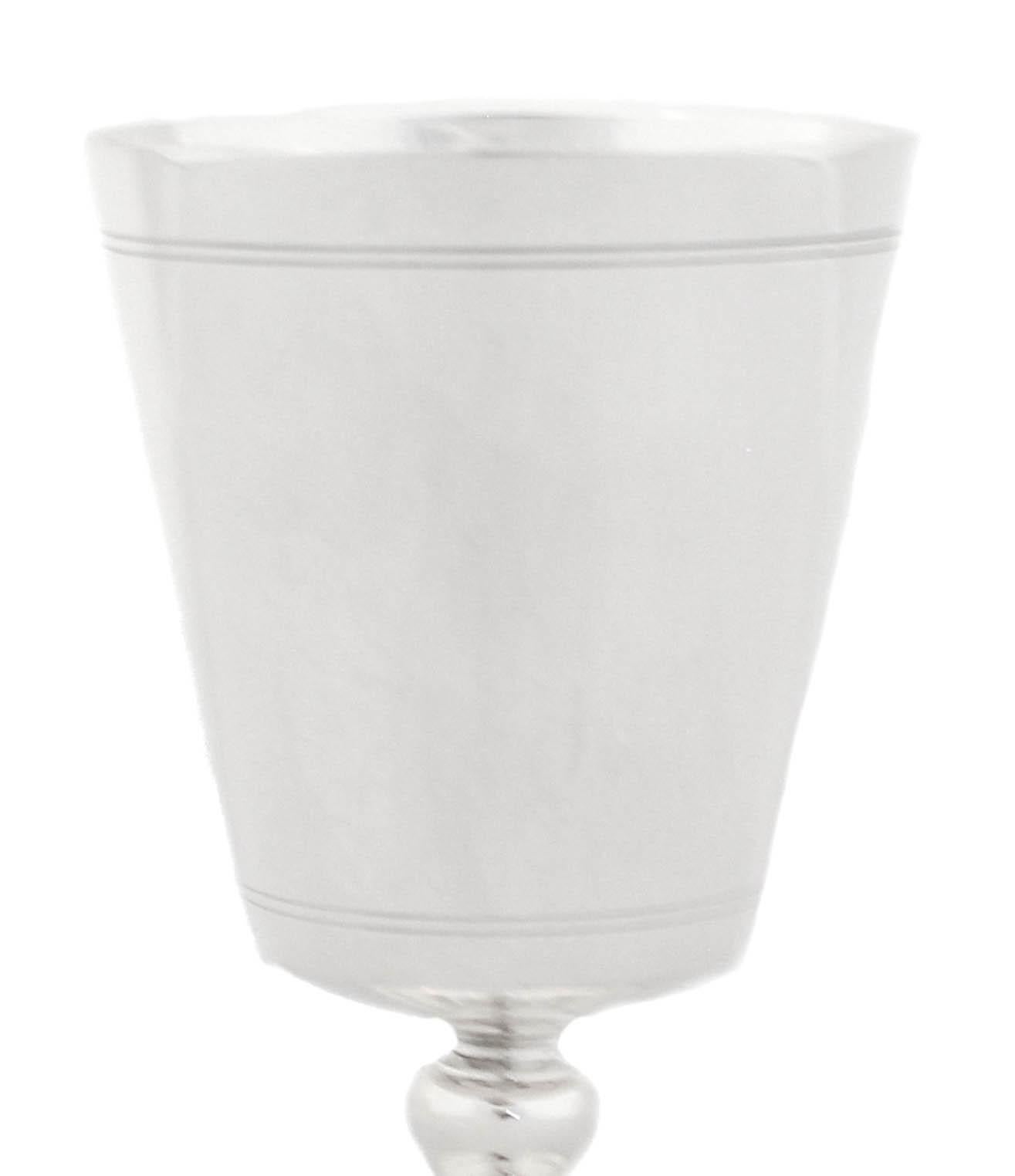 Mid-Century Modern Sterling Silver Tiffany Mid-Century Goblet For Sale
