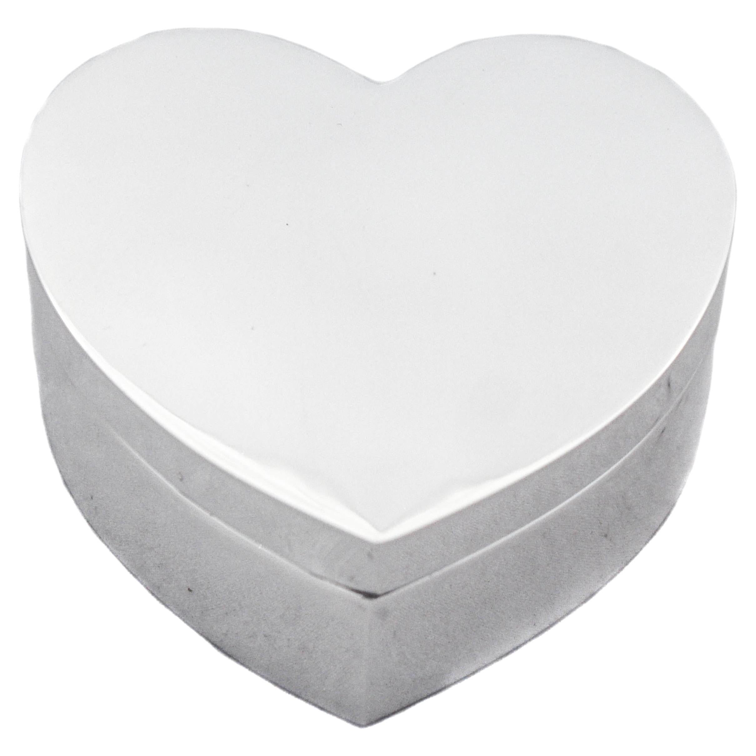 Sterling Silver Tiffany Mid-Century Heart Box