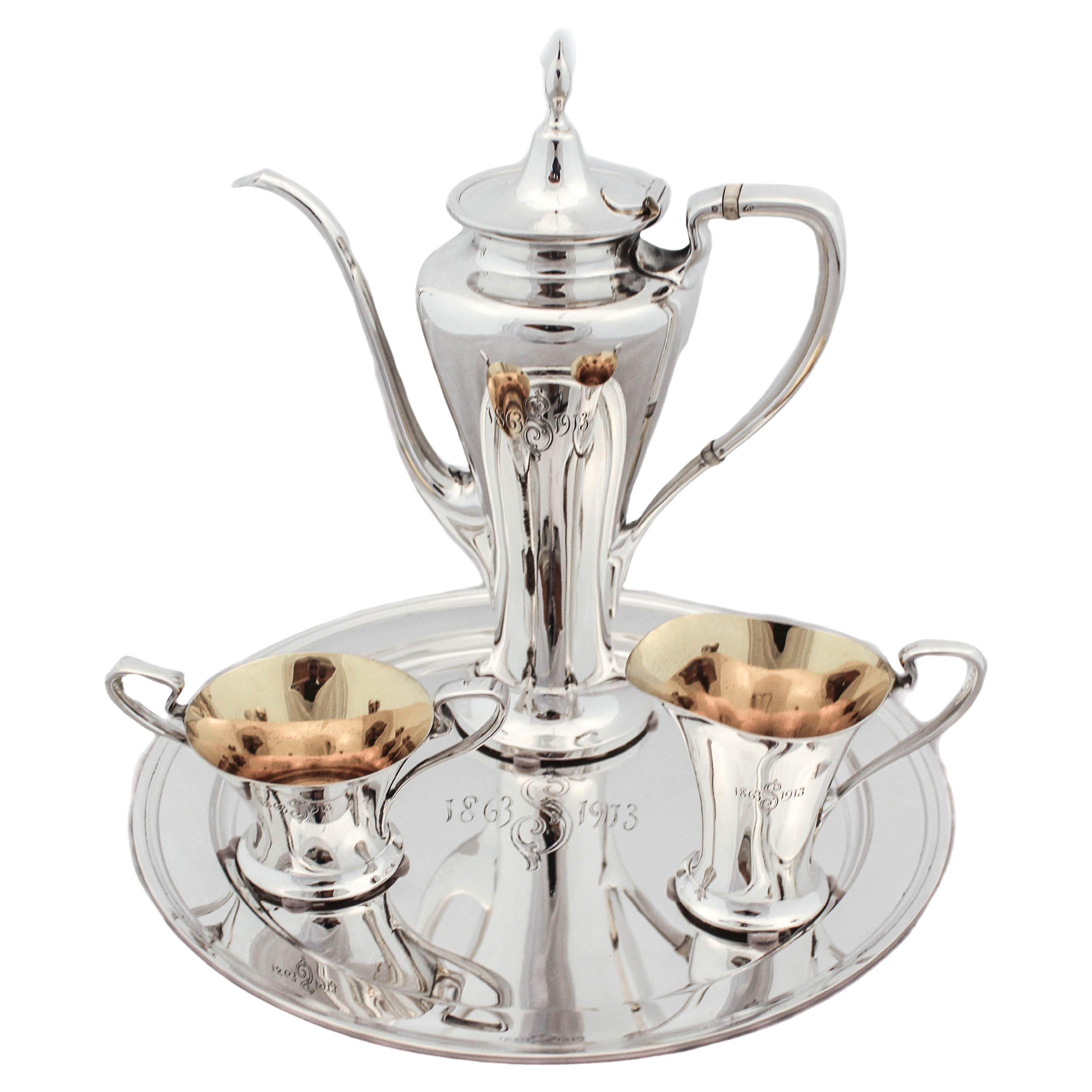 Sterling Silver Tiffany Tea Set, 1913