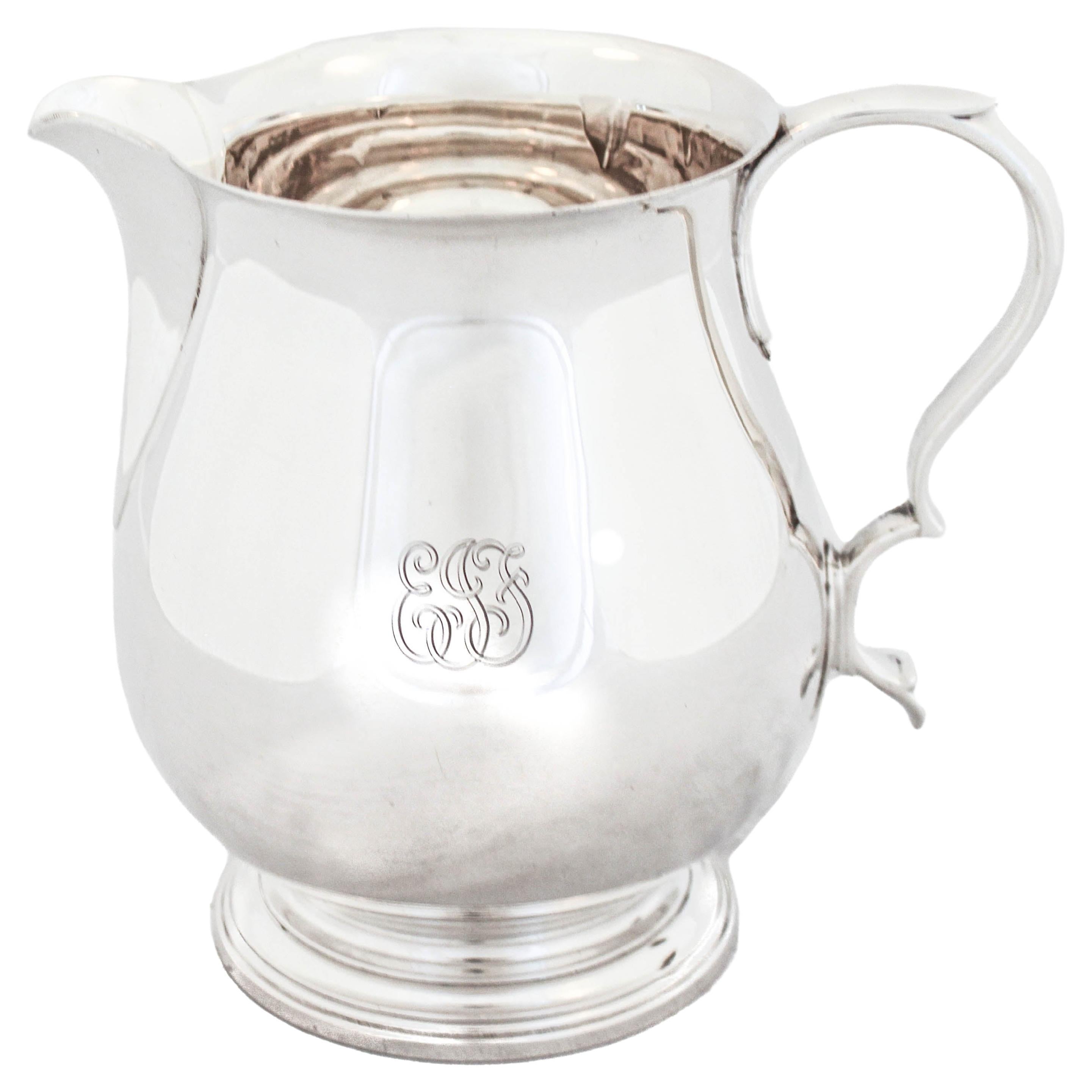 Sterling Silver Tiffany Water Pitcher For Sale