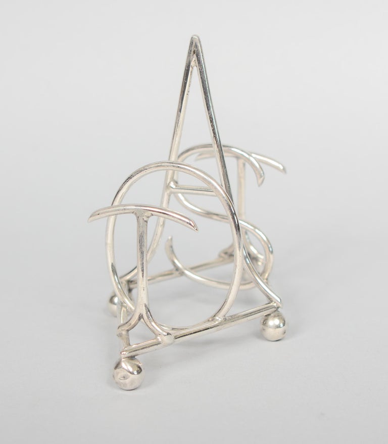 Sterling Silver Toast Rack by Heath and Middleton Spelling Toast For