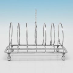 Antiker George III.-Toastständer aus Sterlingsilber, London 1805 von John Emes