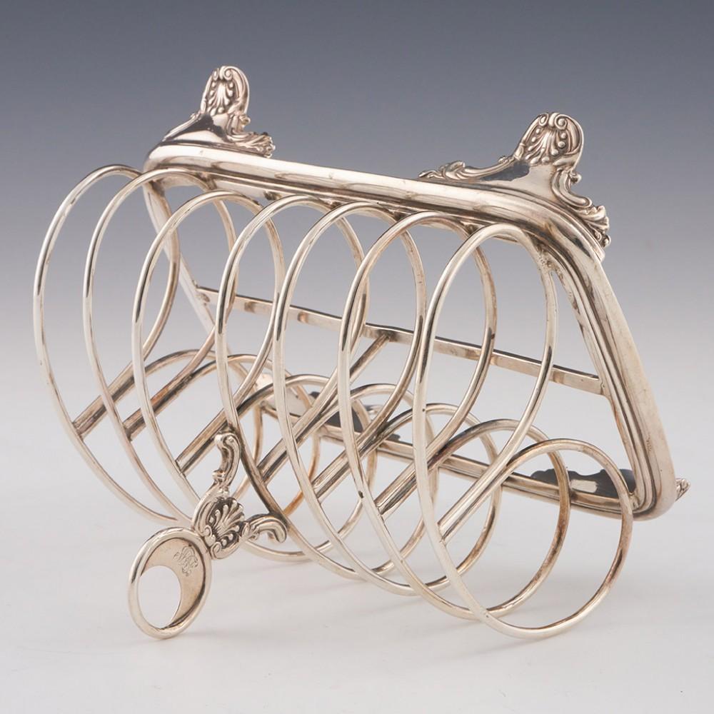 William IV Sterling Silver Toast Rack London 1833 For Sale