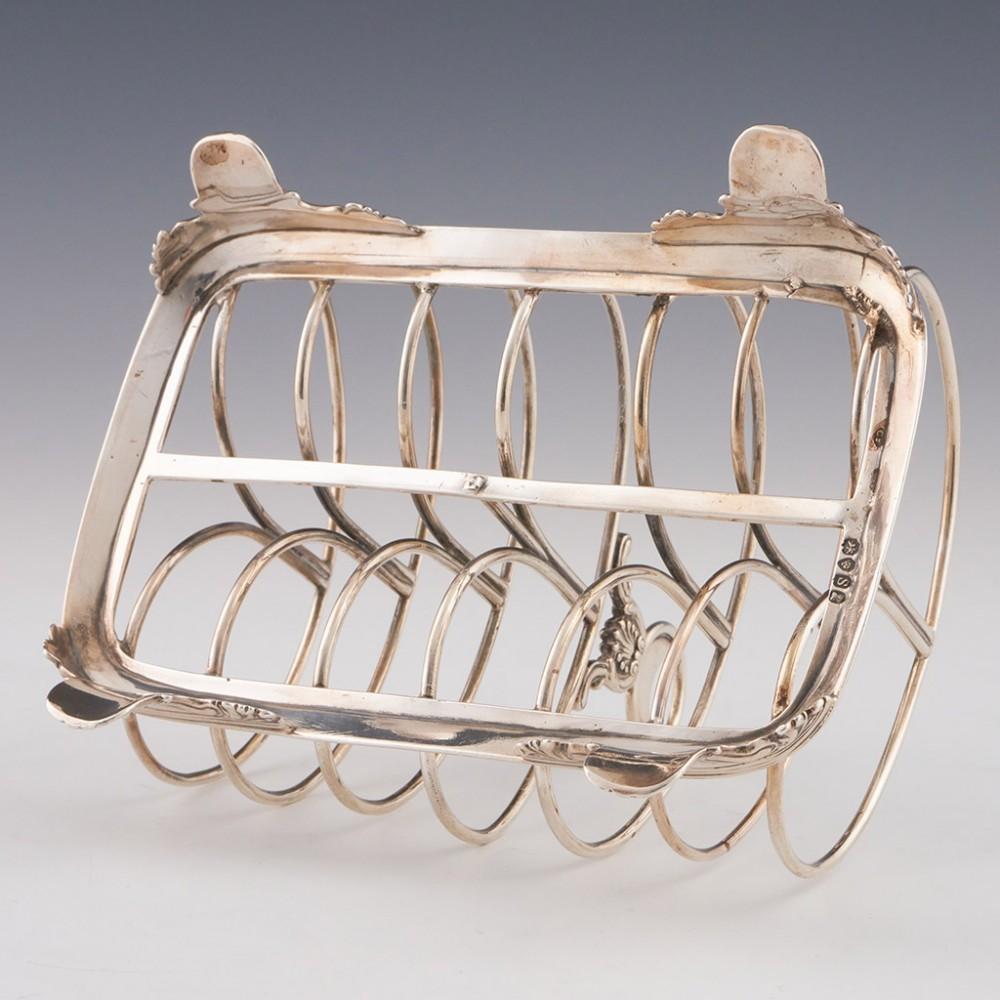 British Sterling Silver Toast Rack London 1833 For Sale