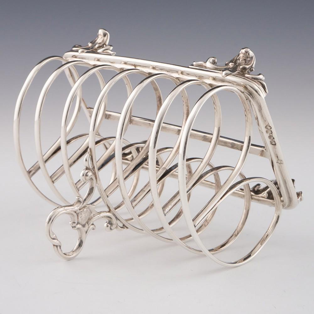 Victorian Sterling Silver Toast Rack London 1852 For Sale