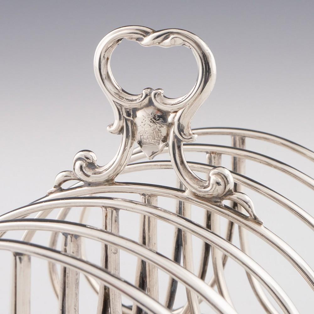 Sterling Silver Toast Rack London 1852 In Good Condition For Sale In Tunbridge Wells, GB