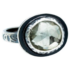 Sterling Silver Topaz Abyss Ring by TIN HAUS