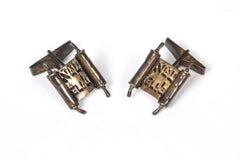 Sterling Silver Torah Scroll Cufflinks From Rabbi's Estate