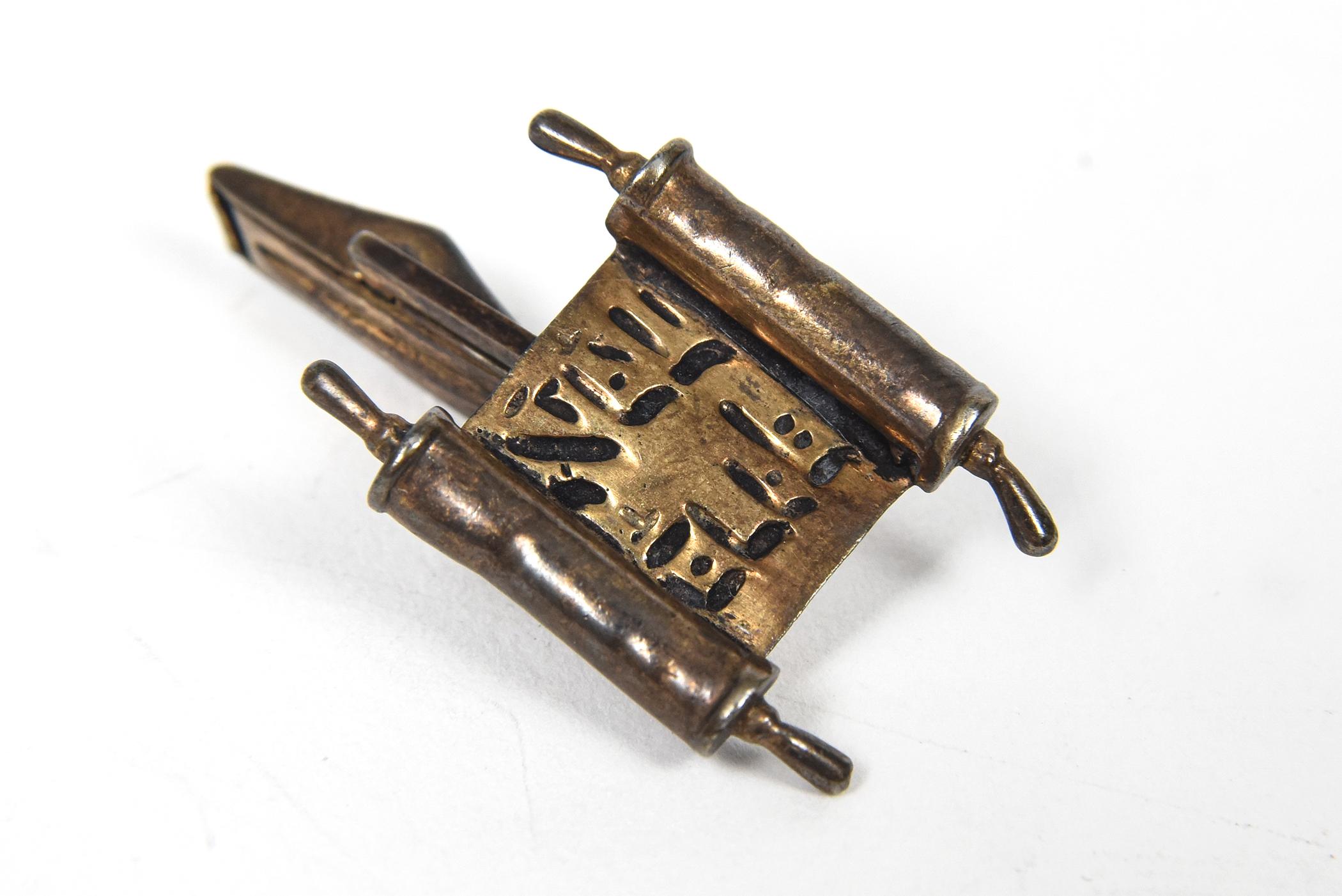 Sterling Silver Torah Scroll Cufflinks From Rabbi's Estate For Sale 3