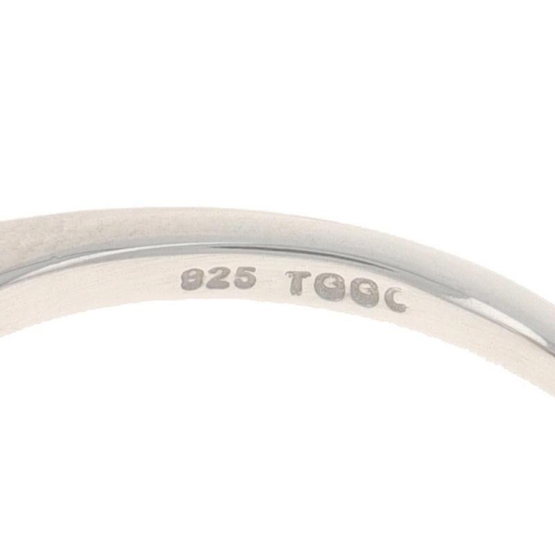 A Silver Tourmaline & White Topaz Halo Ring - 925 Oval 1.65ctw Floral en vente 2