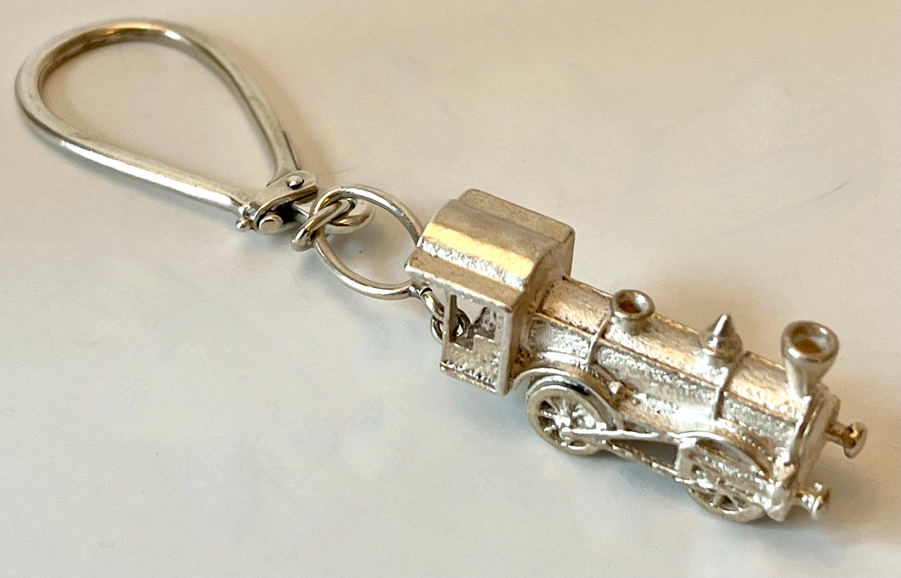 Sterling Silver Train Keychain For Sale 2