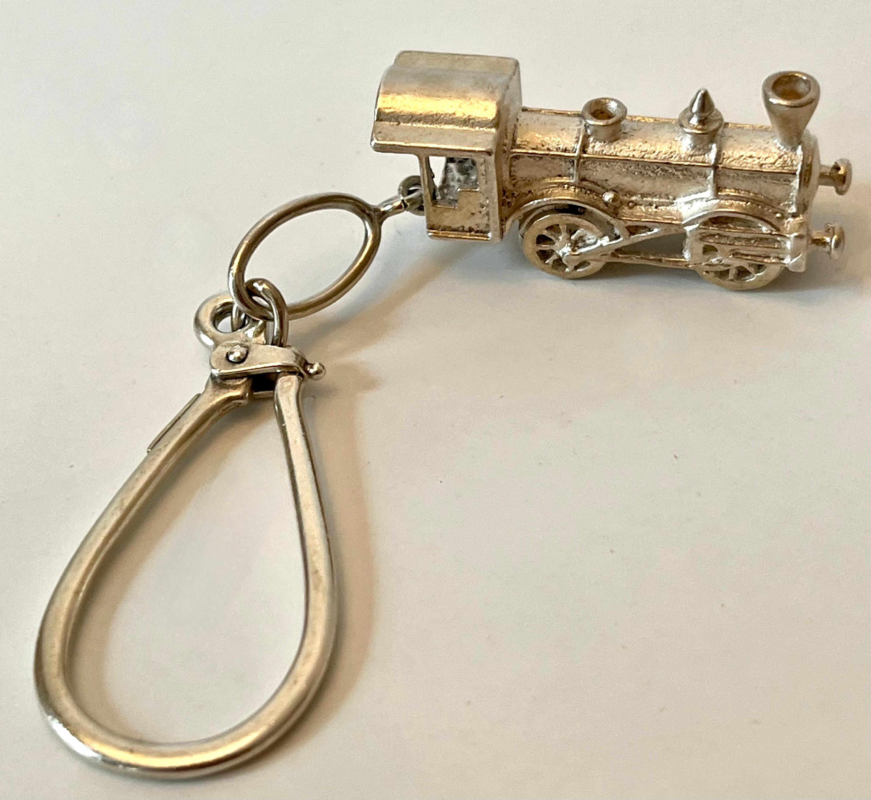 Sterling Silver Train Keychain For Sale 3