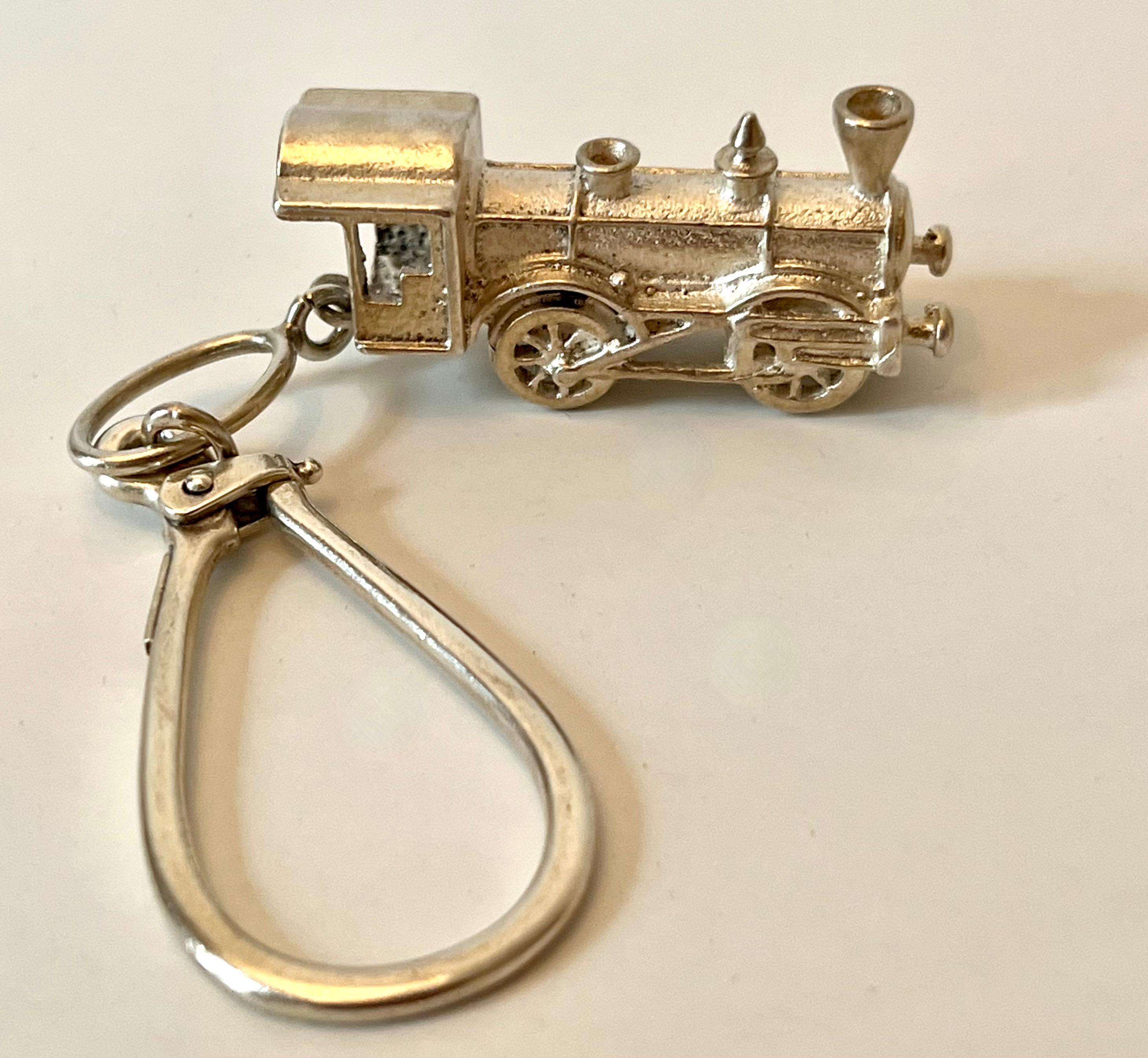 Sterling Silver Train Keychain For Sale 4