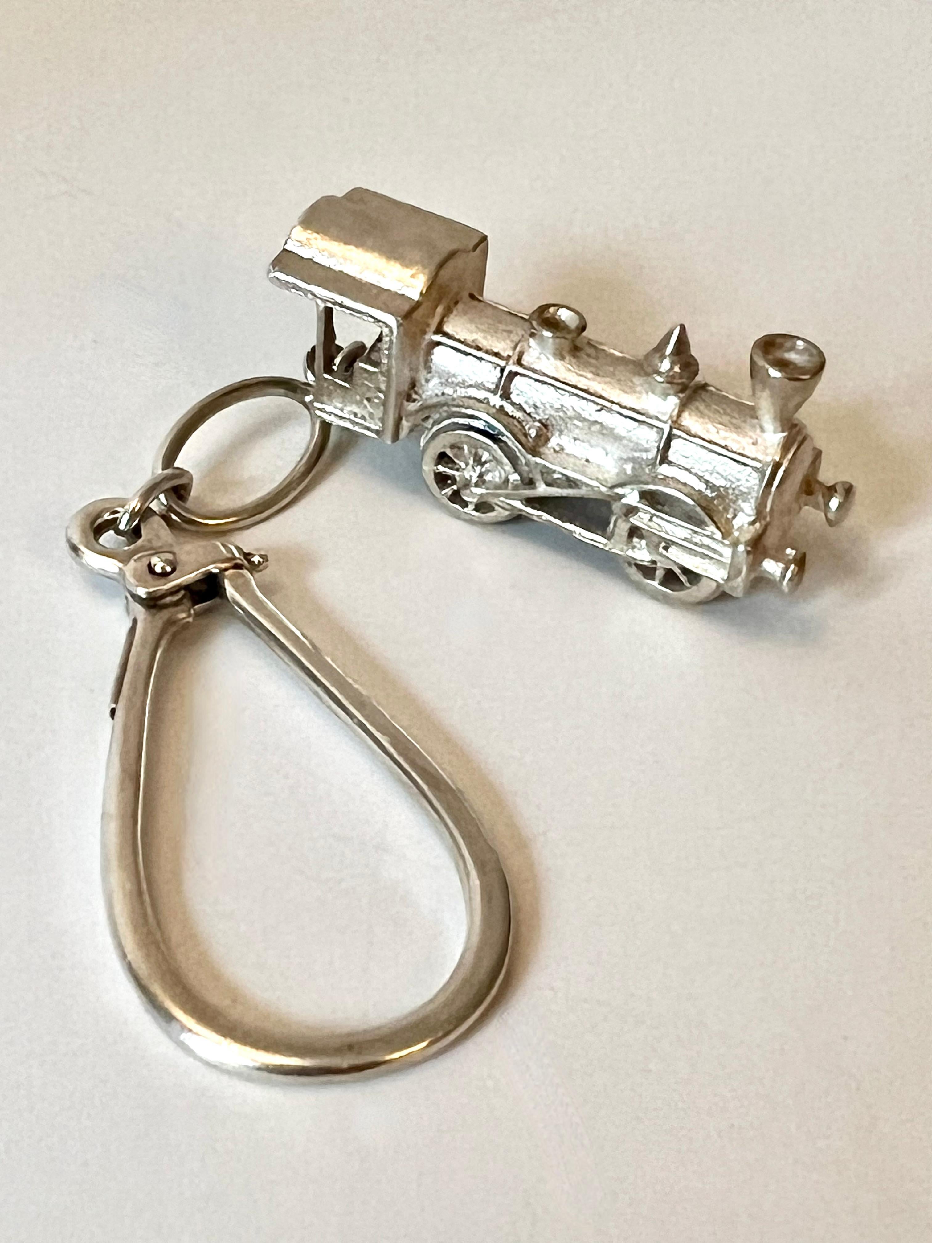Sterling Silver Train Keychain For Sale 1