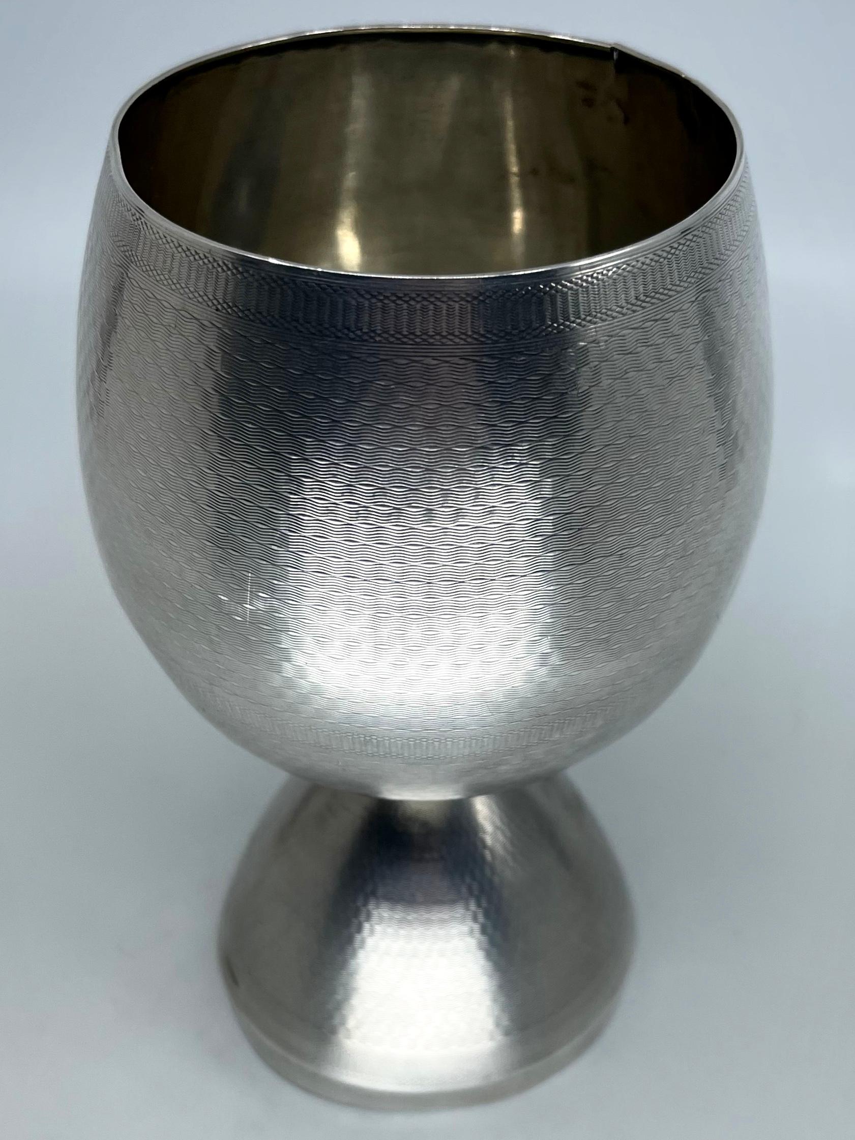 Sterling Silver Traveling Campaign Egg Chalice For Sale 1