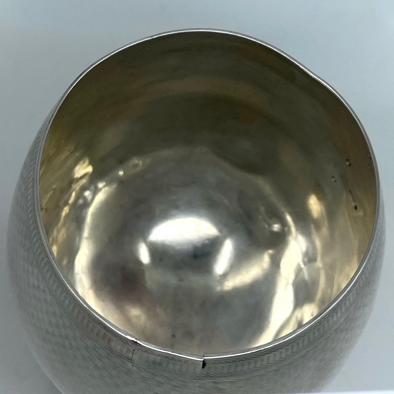 Sterling Silver Traveling Campaign Egg Chalice For Sale 3