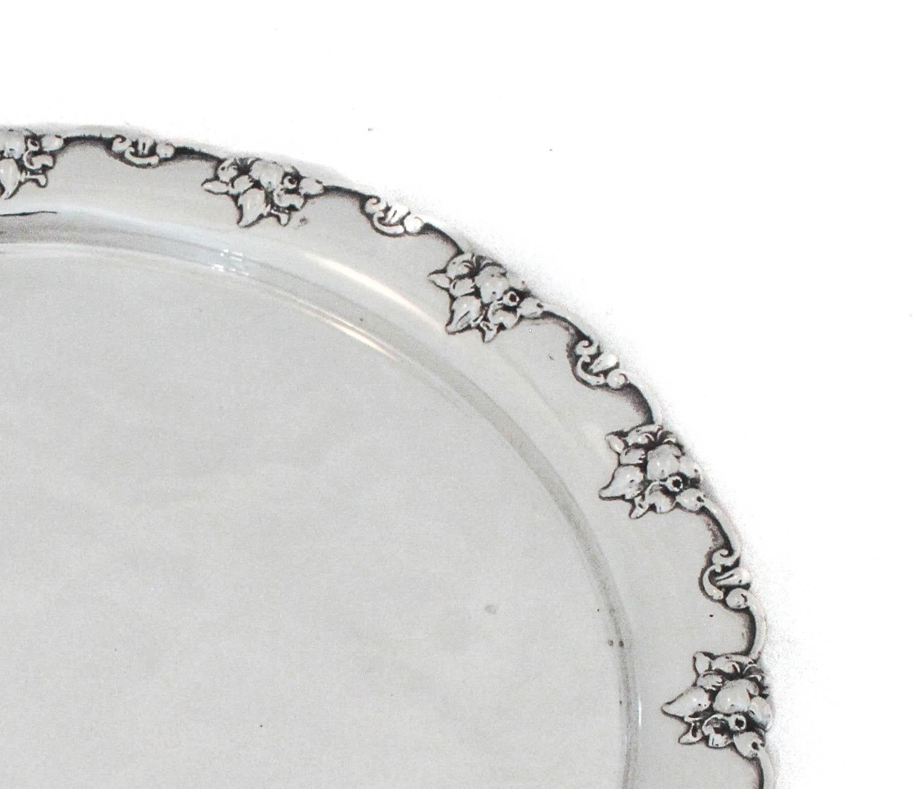 Bandeja de plata de ley, circa 1880 Estadounidense en venta
