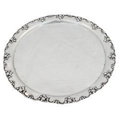 Plateau en argent, vers 1880