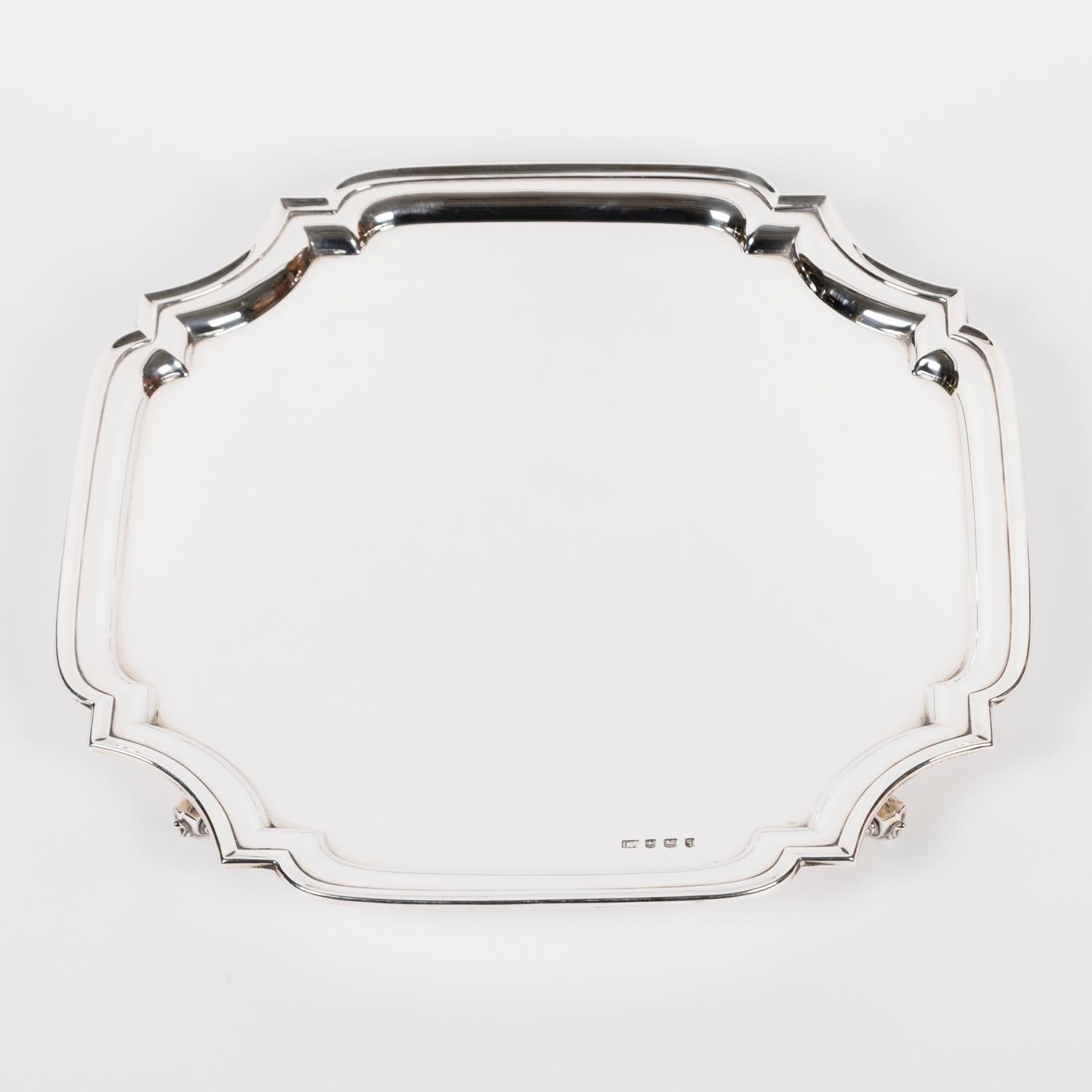 English Sterling silver tray dated 1933 For Sale