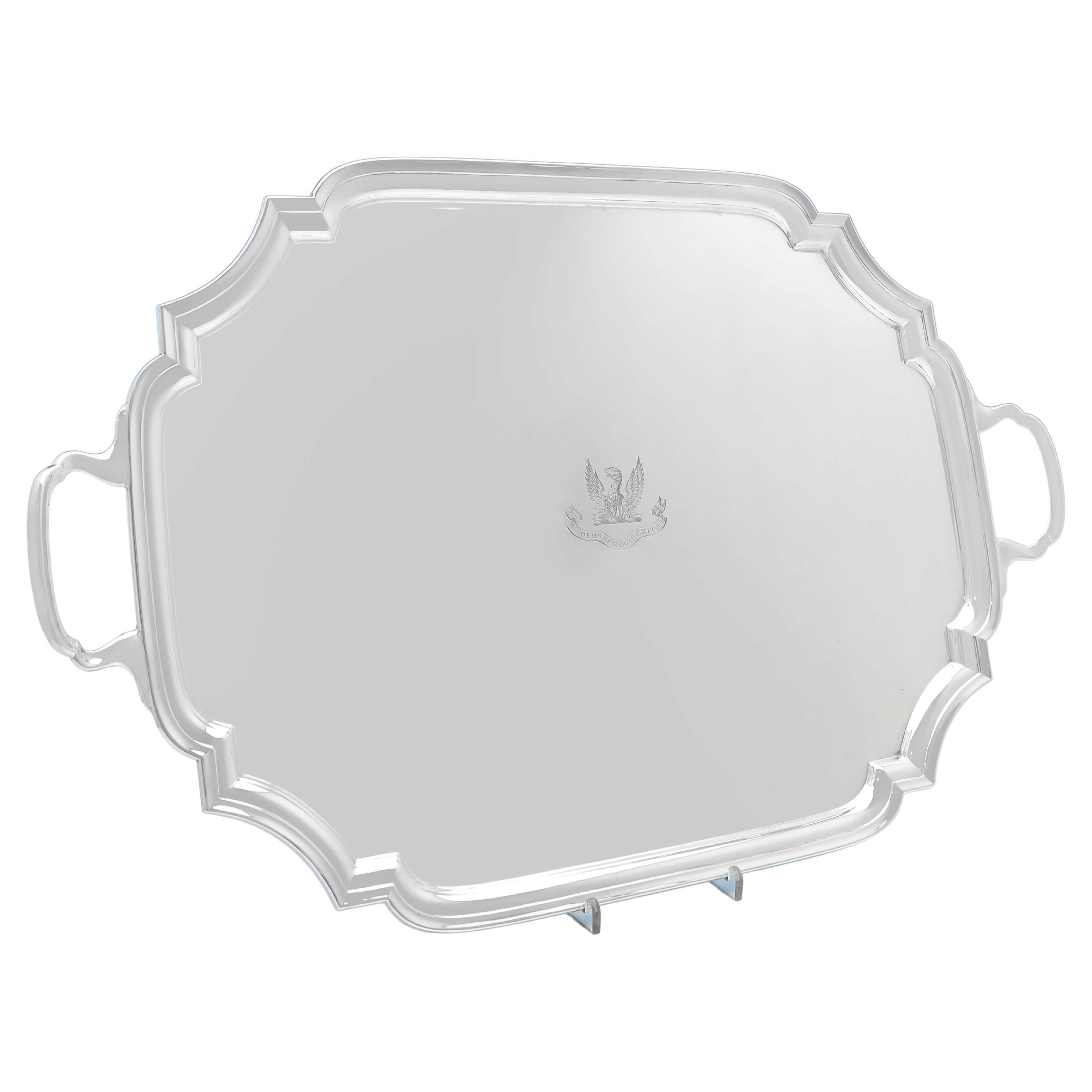 Sterling Silver Tray, London 1935,  Asprey For Sale