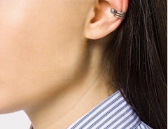 Sterling Silver Triple Line Pearl Ear cuff Earring