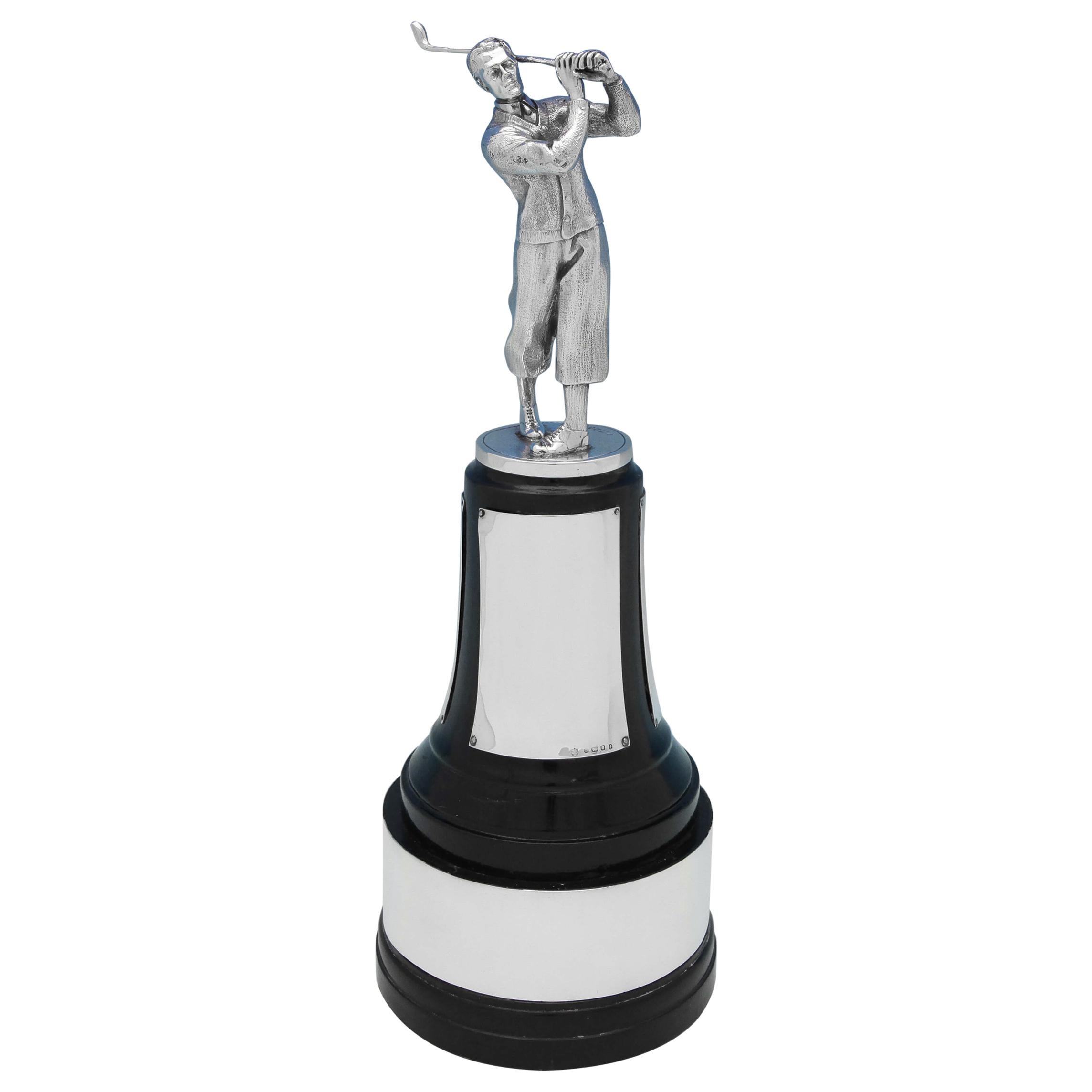 Sterling Silver Golf Trophy by Edward Barnard & Sons in 1953