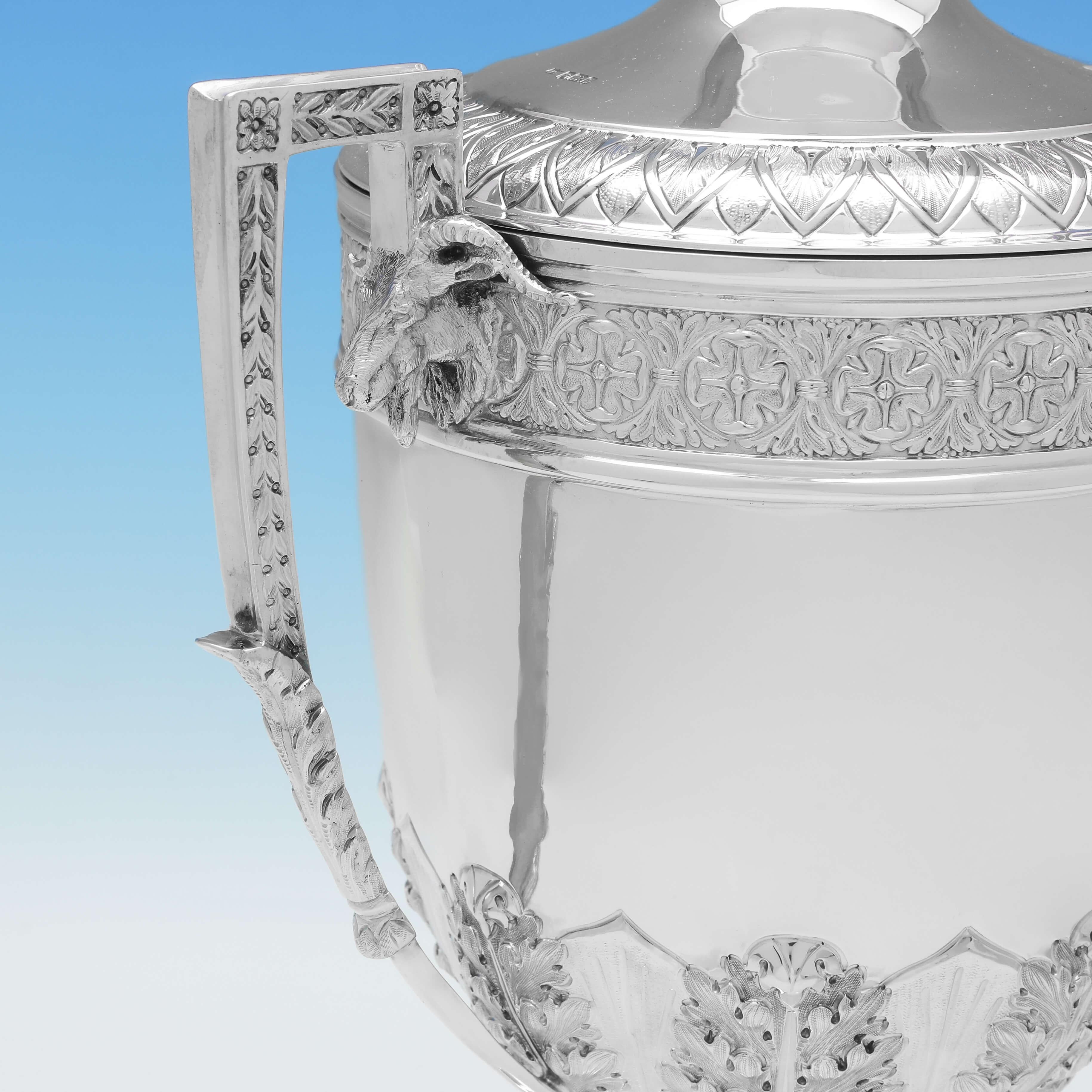 Early 20th Century Adam Style Antique Sterling Silver Trophy or Cup & Cover, 1902 Mappin & Webb