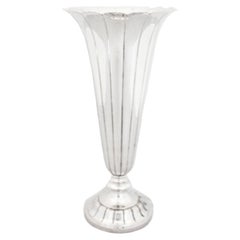 Vintage Sterling Silver Trumpet Vase