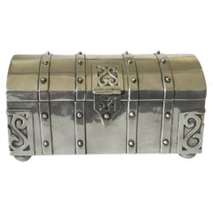 Sterling Silver Trunk Box by Fred Davis, Taxco Mexico c. 1930