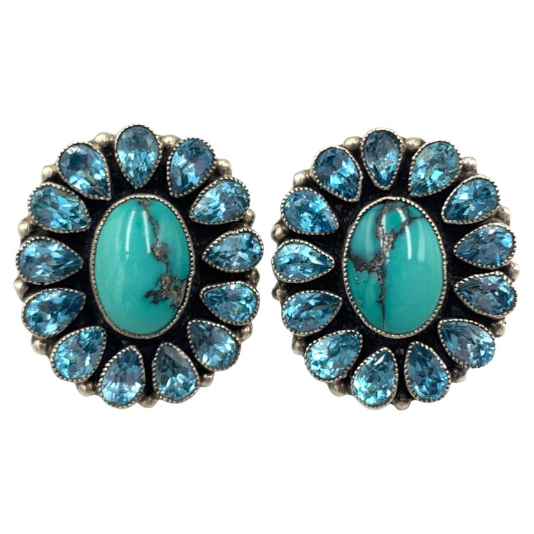 Orecchini A Perno Argento 925 Con Cuore Turchese – Ipoallergenici – Regalo Per Donne In Confezione Regalo