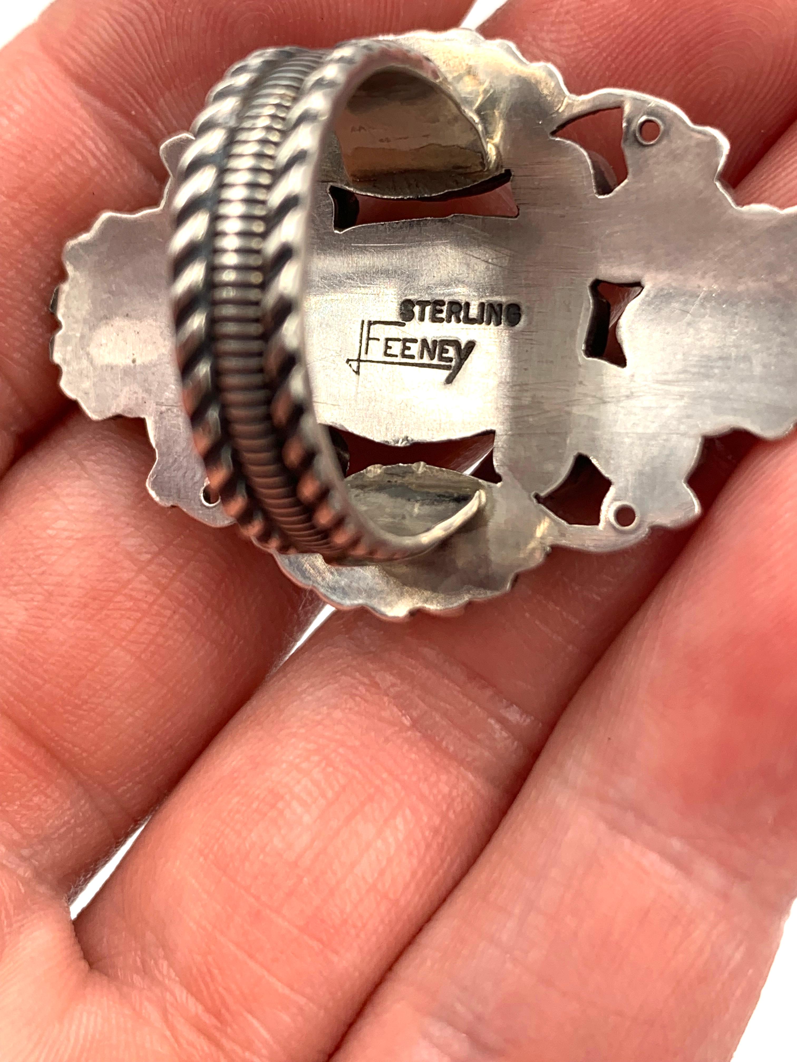 Sterling Silber Türkis und Topas Ring Größe 7 ¼ von Leo Feeney im Angebot 2