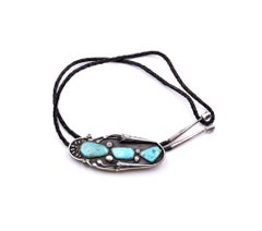 Sterling Silver Turquoise “Bennett” Bolo Tie