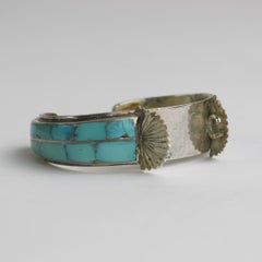 Pulsera de Turquesa de Plata de Ley 1.23ozt